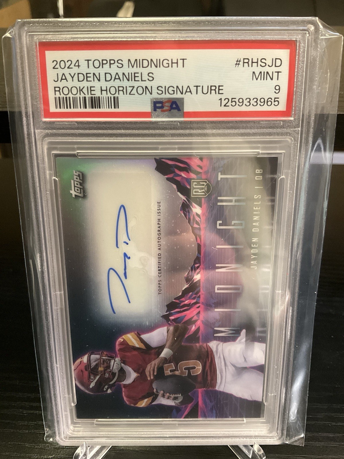 2024 Topps Midnight Rookie Horizon Signatures Jayden Daniels #RHS-JD PSA 9