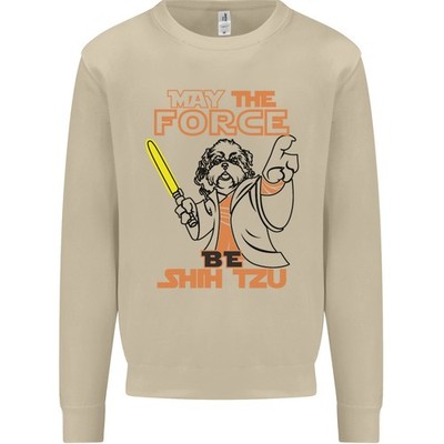 May The Force Be Shih Tzu Hund Lustig Herren Sweatshirt Pullover