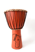 West African Djembe Hand Drum Natural Goat Skin Head