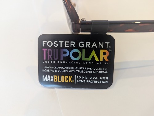 Foster Grant Brown Tortoise TruPolar Polarized Sunglasses 100% UVA/UVB - Picture 7 of 8