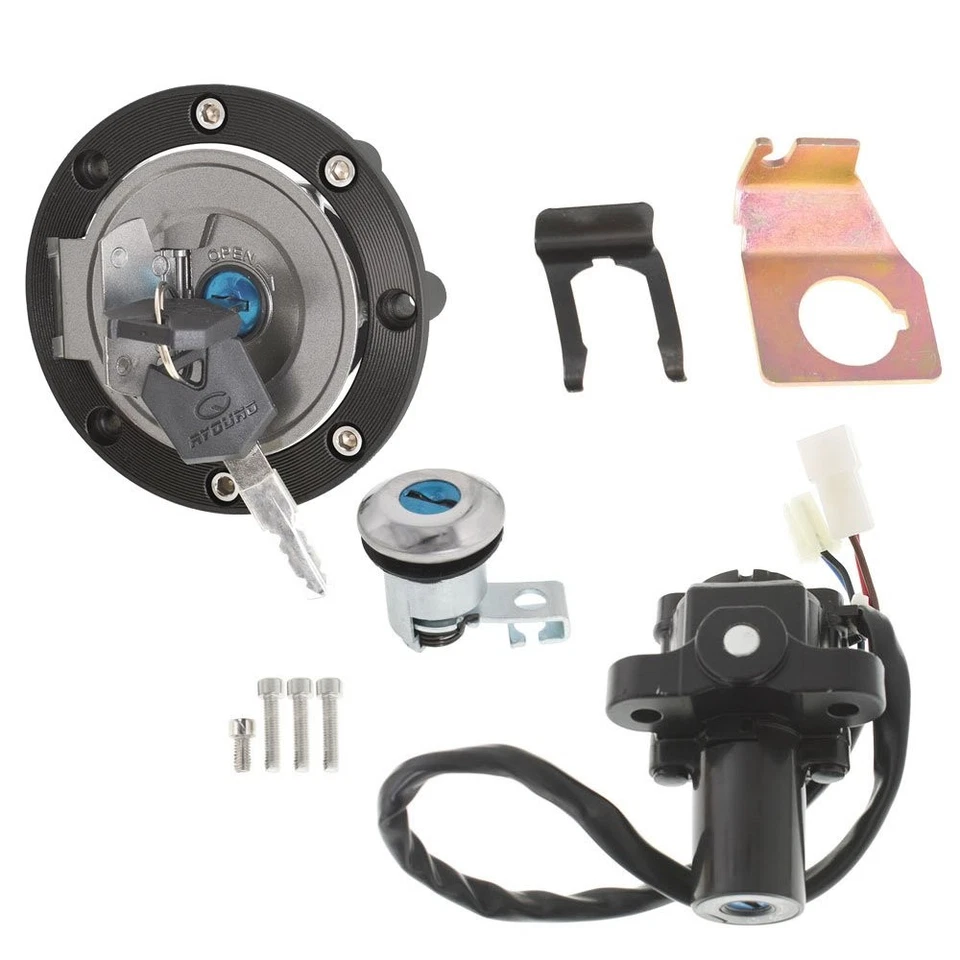 Juego de bloqueo de interruptor de encendido tapa de gas y llave para Yamaha YZF 2004-2015 R6 2006-2015 R1 Foto 2 de 4