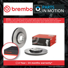 2x Brake Discs Pair Vented fits MERCEDES C36 AMG W202 3.6 Front 94 to 00 316mm