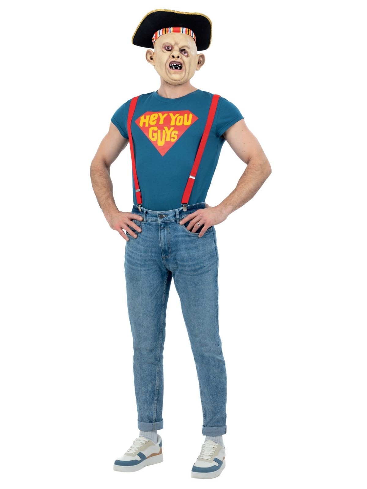 Smiffys The Goonies Sloth Costume Top, Braces, Hat, Mask, Officially Licensed Th