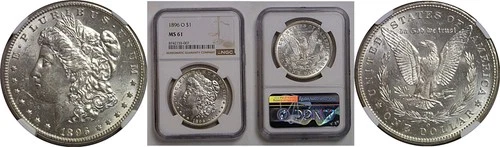 1896-O Morgan Dollar   NGC MS-61