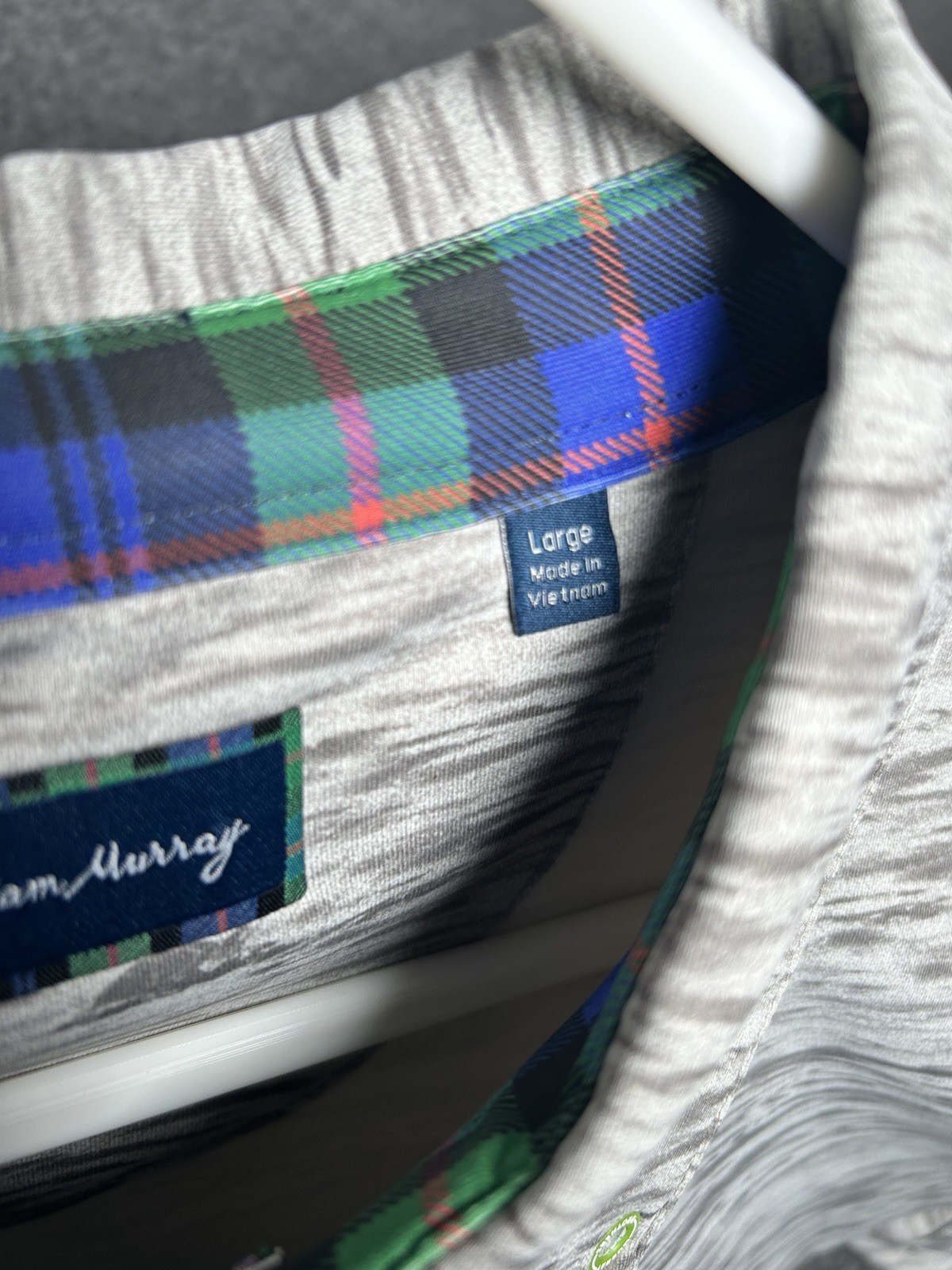 Polo William Murray grigia golf performance uomo taglia L barca a fila nuova con etichetta