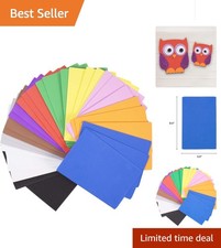 Assorted Vibrant 30 Rainbow Foam Sheets - Perfect for Classroom  Home Crafts