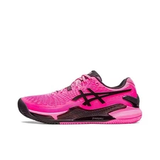 ASICSs GEL-RESOLUTION 9 sports shoes wear-resistant and anti-slip Pink/Black
