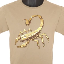 Scorpion T Shirt Mens Size Small Beige Arachnid Nature Tee