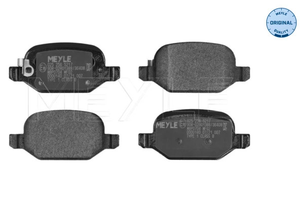 Plaquettes de frein Meyle 025 256 5217 idéal pour trajets quotidiens et autoroute