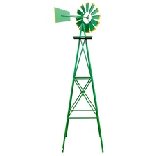 8FT Weather Resistant Yard Garden Windmill 