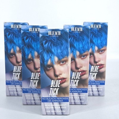 5x Bleach London Blue Tick Semi Permanent Vegan Hair Dye Blondes Burnette NEW