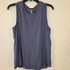 Kindred Bravely Medium Blue Double Layer Nursing Sleeveless Tank Soft Bamboo