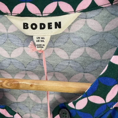 Boden Julia Jersey Shirt Dress DO778 Blue Pink Stripe Uk14 Bnwt | eBay UK