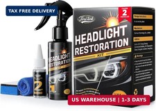 Toretark Headlight Restoration Kit - No-Sanding, Restore Yellowed, Foggy Headlig