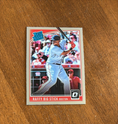 Rafael Devers 2018 Optic Rated Rookie Nickname Raffy Big Stick Red Sox Giants RC