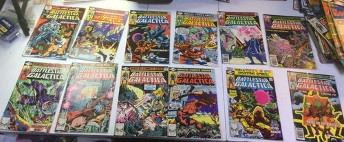 Lot Of 12 Vintage Comic Books Battlestar Galactica 1970s Collectables Red Hulk