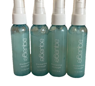 4 Pack AQUAGE Thickening Spray Gel 2 oz Each Travel Size