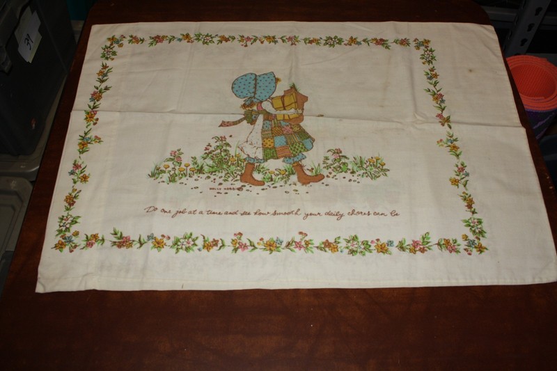Vintage Holly Hobbie Pillowcase by Morgan Jones Double Sided Standard 1976