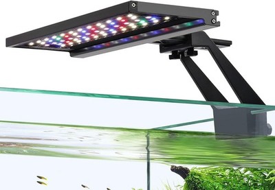 Aquarium LED Licht, 14W, Vollspektrum, Einstellbarer Timer, 9 Farben