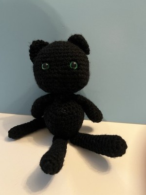 Homemade Crochet Black Cat 10 