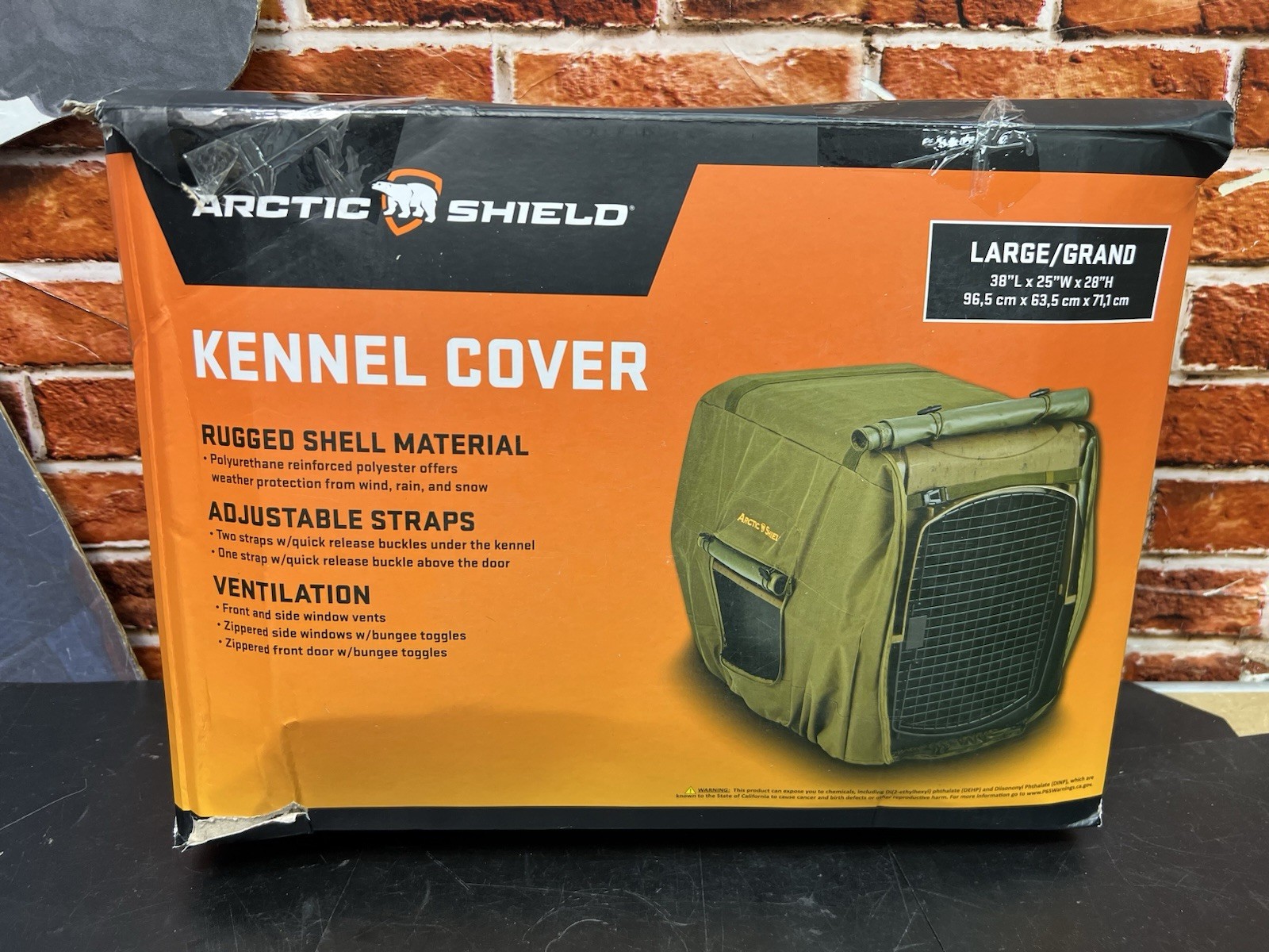 ArcticShield Uninsulated Kennel Weatherproof Cover in Winter Moss - Large
