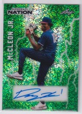 Dexter McCleon Jr 2026 Leaf Baseball Nation Auto Poster Green Sparkle #'d 5/5