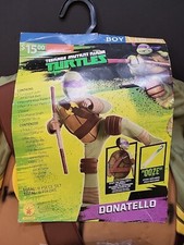 Donatello Teenage Mutant Ninja Turtles 3 Piece Kids Costume Size L 10-12 See