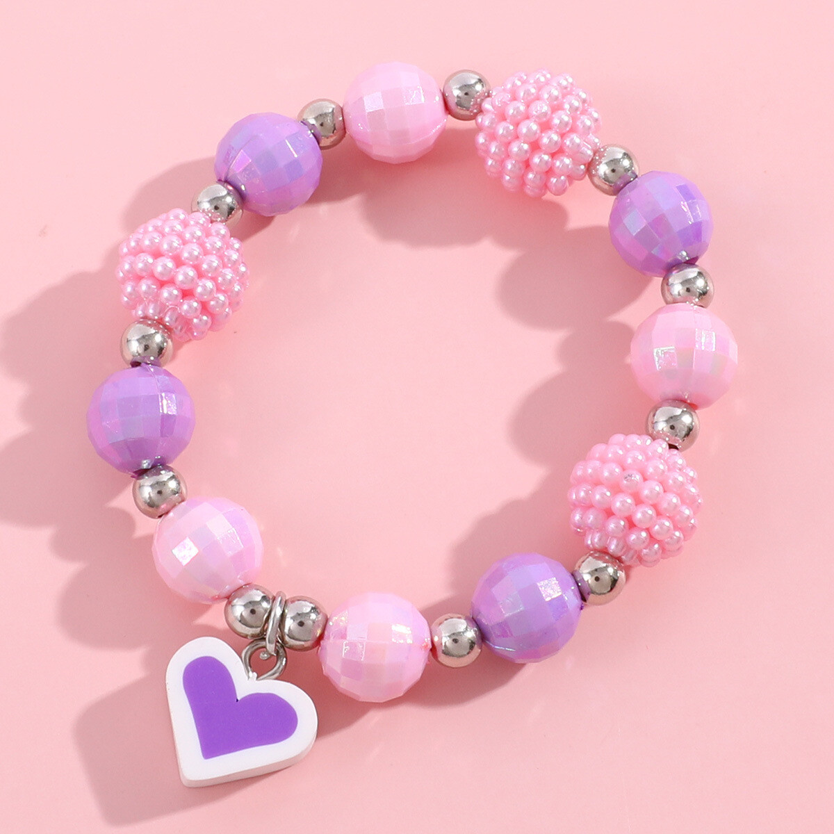 Children Necklace & Bracelet Set Cute Unicorn Pink Beads Jewellery Kids
