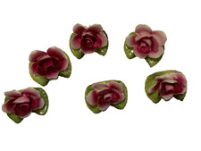 aristocrat hand made bone china england 6 bouquet flower small delicate pottery!