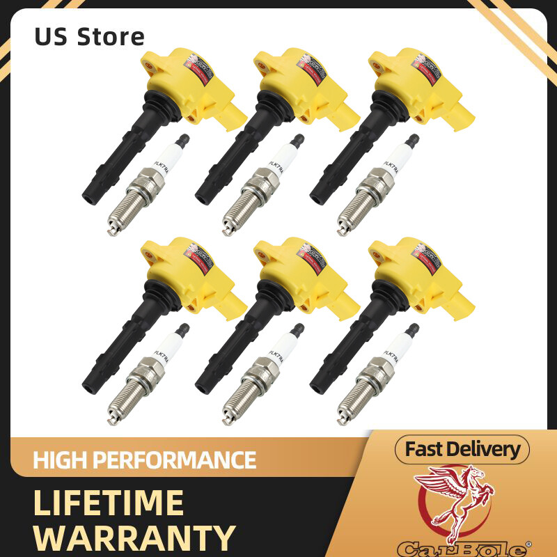 6 PACK Ignition Coils Spark Plugs for MercedesBenz C250 C300 GL450