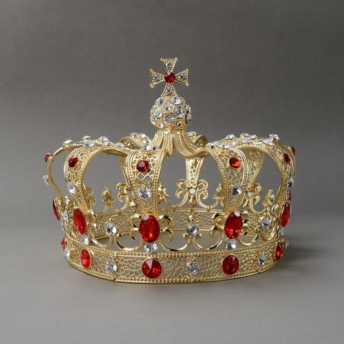 11 Styles Men's Cross Gold King Metal Round Crown Drama Cosplay - Picture 46 of 49