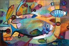Fish Tile Backsplash Warren Cullar Sea Life Art Ceramic Mural WC129
