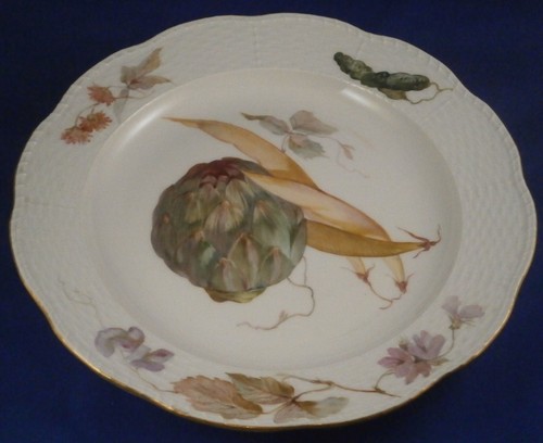Six Ancien KPM Berlin Porcelaine Veggie Scene Plaque Ensemble Porzellan Teller - Photo 4 sur 11