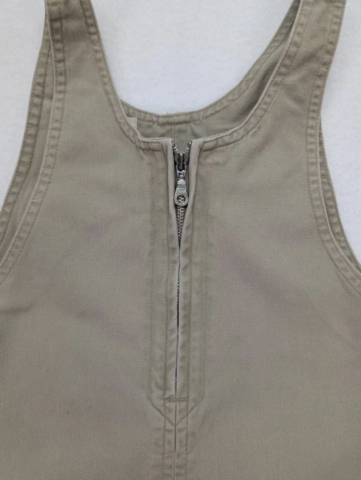 Palmetto's Girl's Jumper Dress Size L Beige Khaki Denim 90s Y2K FLAWS - Image 4 of 4