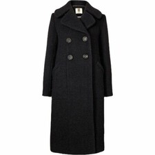 Orla Kiely Rare Textured Wool Navy Blue Harry Jacket Coat Uk 8 Us 4 Fr 36 £499