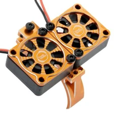 1/8 Twin Turbo 30mm High Speed Cooling Fans 28K w/40-42mm Dia. Motor Mount Orang