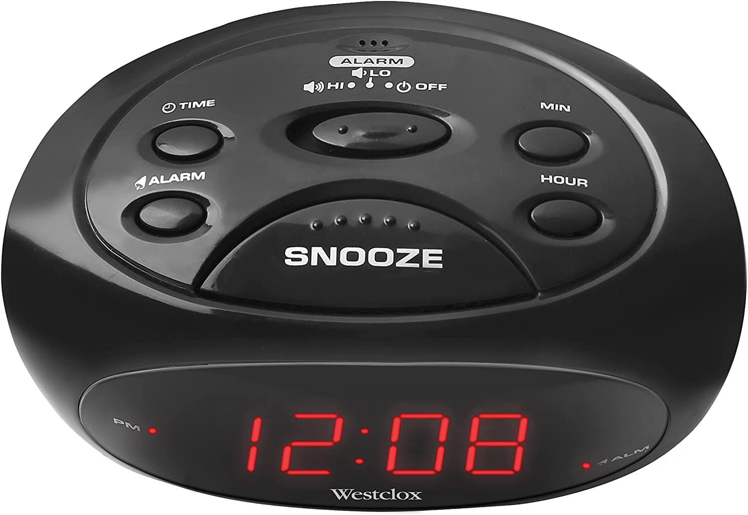 Westclox 70044A (Black) SuperLoud LED Electric Alarm Clock, Standard