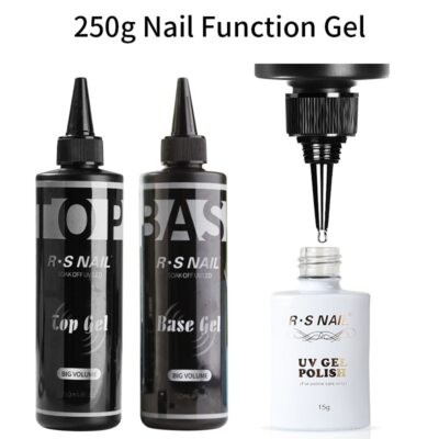 250ML Super Top Coat Base Coat 2PCS SET Nail Art Gel Polish UV/LED Sock off