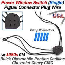 For 80s GM C10 Monte Carlo Regal Power Window Switch Connector Plug Pigtail Wire