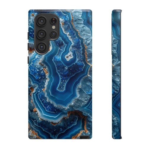 Blue Fluorite Geode Crystal Phone Case for iPhone, Samsung Galaxy, Pixel - 第 195/240 張圖片