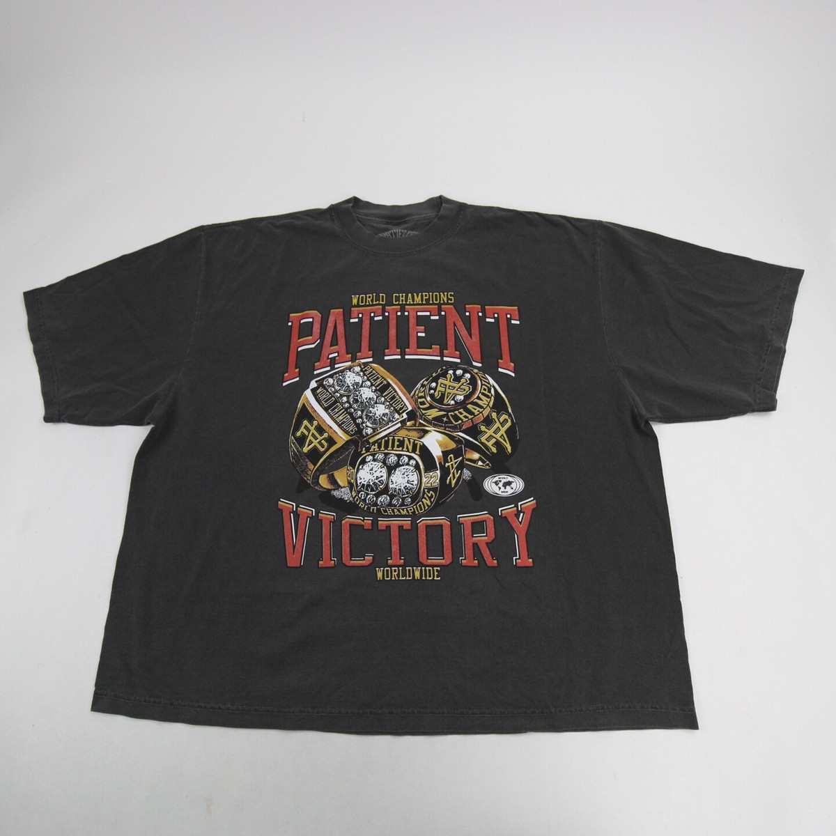 Patient Victory Short Sleeve Shirt Men's Gray New with Tags