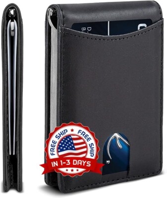 Cartera Tarjetero Contra Proteccion De RFID Guardar Dinero Para