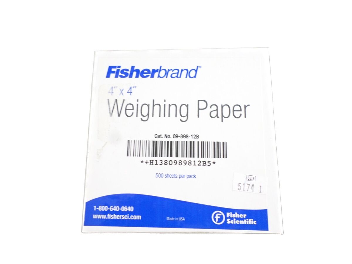 FISHERBRAND 4x4in Square Low-Nitrogen Weighing Paper 09-898 FISHERBRAND 4x4in Square Low-Nitrogen Weighing Paper 09-898