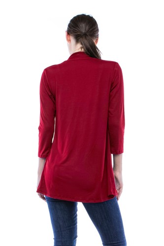 JDStyle Women's Lightweight 3/4 Sleeve Open Front Cardigan-(S-5X)1067-USA - 第 35/70 張圖片