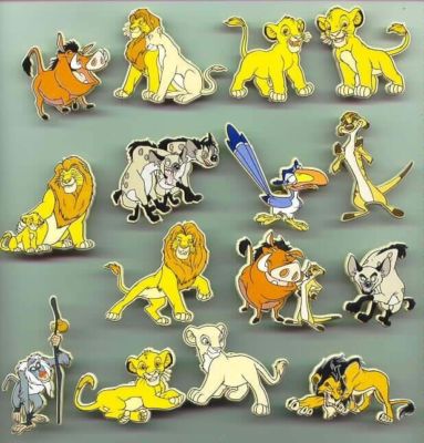 Simba Nala Mufasa Lion King Full Body UK plastic Rare Disney pin   and more