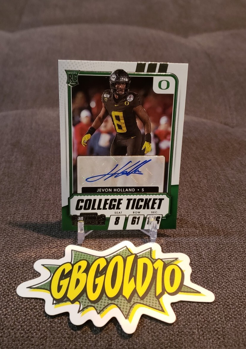2021 Panini Contenders Draft Picks College Ticket Jevon Holland Rookie Auto RC