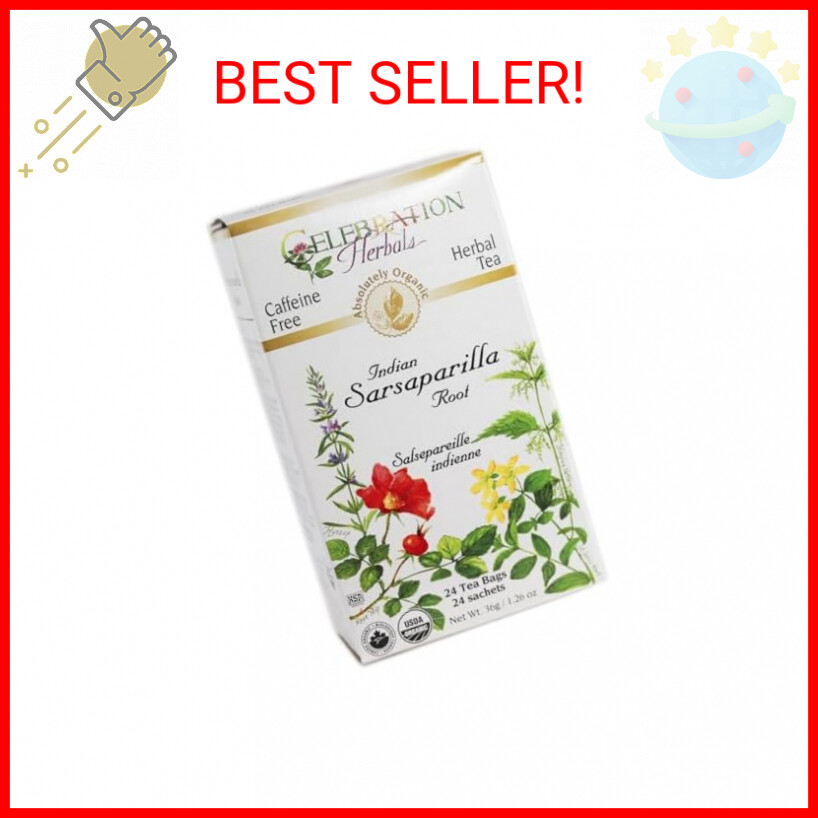 Celebration Herbals Organic Sarsaparilla Root Tea Bags 24 Count