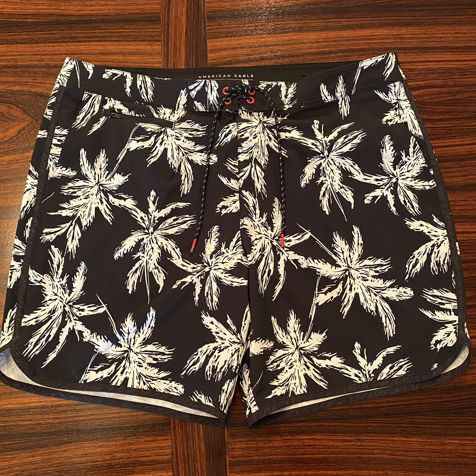 Mens American Eagle Palm Tree Swim Trunks Board Short… Gem