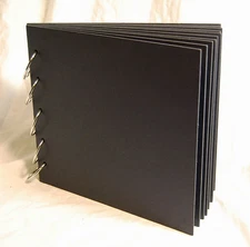 Black Chipboard Album 8" x 9" 10 pages 5 of 1.5" rings