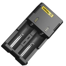Nitecore Intellicharger Battery Charger 2 At Once IMR Independent Automatic ABS